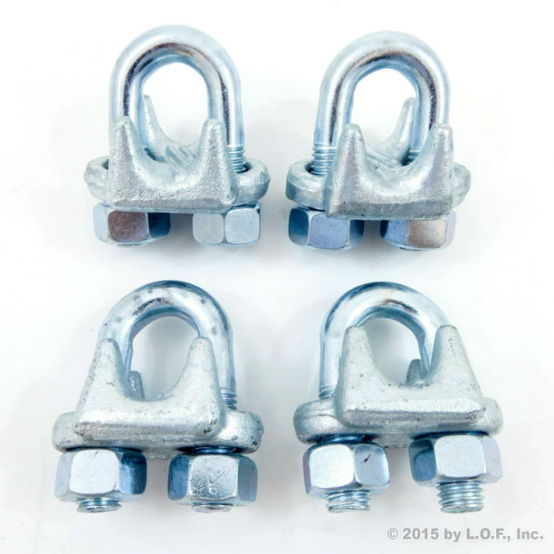 3/8 Inches Red Hound Auto 10 New Malleable Galvanized Wire Rope Cable Clips 